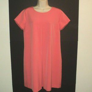 Vince Camuto Sz 10 Dress Salmon-Melon Short Sleeve